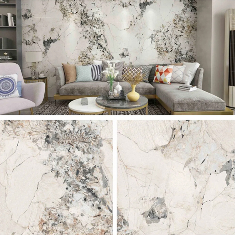 Hoja de mármol PVC recubierta de PVC de 1220 × 2800 mm para muebles y gabinetes Decoración liviana y duradera Panel de pared de plástico laminado