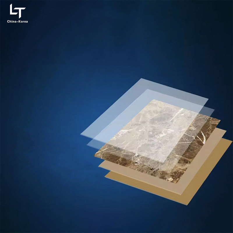 Impermeable de 1220 × 2440 mm de 3 mm PVC UV Board para la decoración del panel de pared interior con acabado de alto brillo para la decoración de diseño de la oficina de la casa