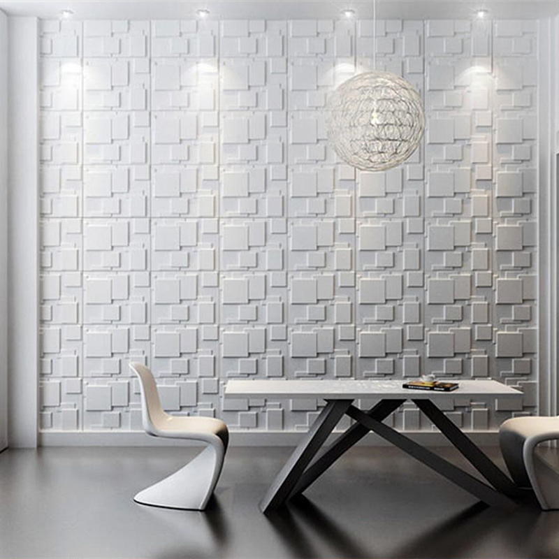 Paneles de Pared 3D, Papel Tapiz, Recubrimientos de Pared para Decoración del Hogar, Paneles de PVC Modernos Geométricos para Villa Interior