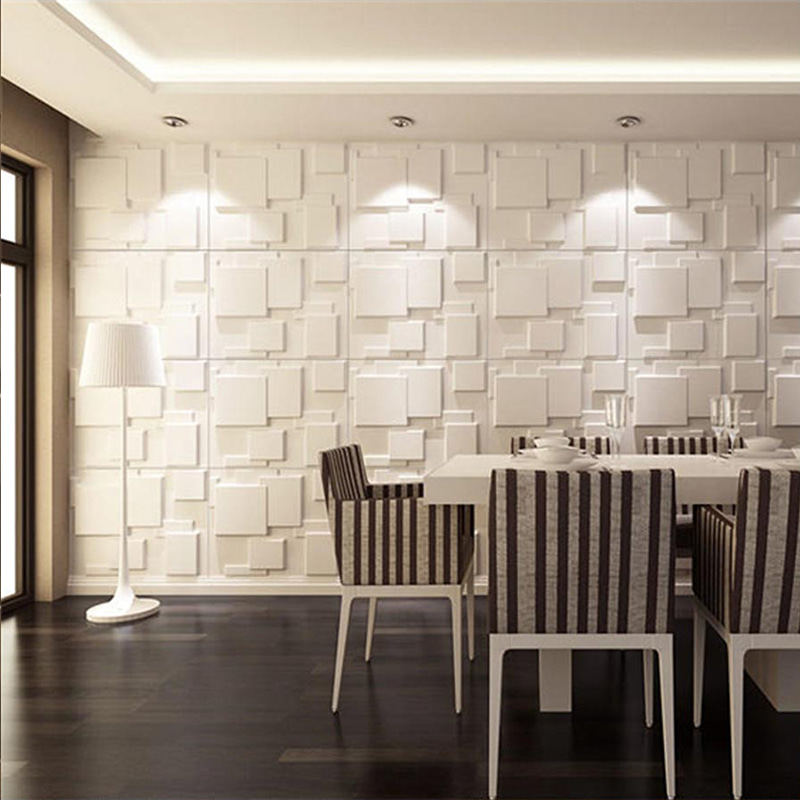 Paneles de Pared 3D, Papel Tapiz, Recubrimientos de Pared para Decoración del Hogar, Paneles de PVC Modernos Geométricos para Villa Interior