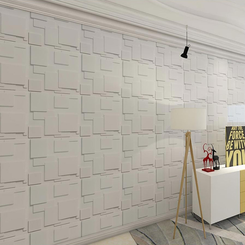 Paneles de Pared 3D, Papel Tapiz, Recubrimientos de Pared para Decoración del Hogar, Paneles de PVC Modernos Geométricos para Villa Interior