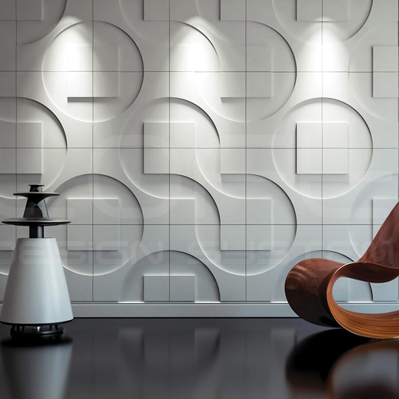 Paneles de Pared 3D, Papel Tapiz, Recubrimientos de Pared para Decoración del Hogar, Paneles de PVC Modernos Geométricos para Villa Interior