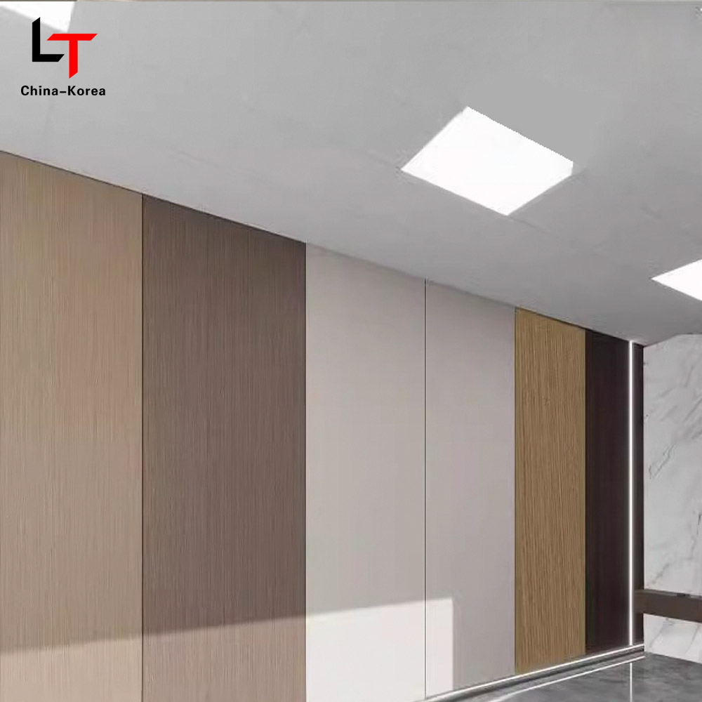 1220 × 2440 mm Paneles de pared decorativos de grano de grano de madera ecológica de madera de PVC para revestimiento de pared de interior resistente a los rasguños fáciles de instalar fácil de instalar