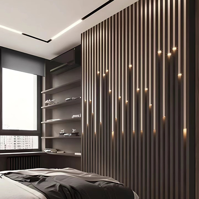 Paneles de Pared Interior Luminosa con Rejilla, Diseño Starry Sky de Israel, Resistente al Agua, WPC & Plástico para Uso Exterior y Hogar