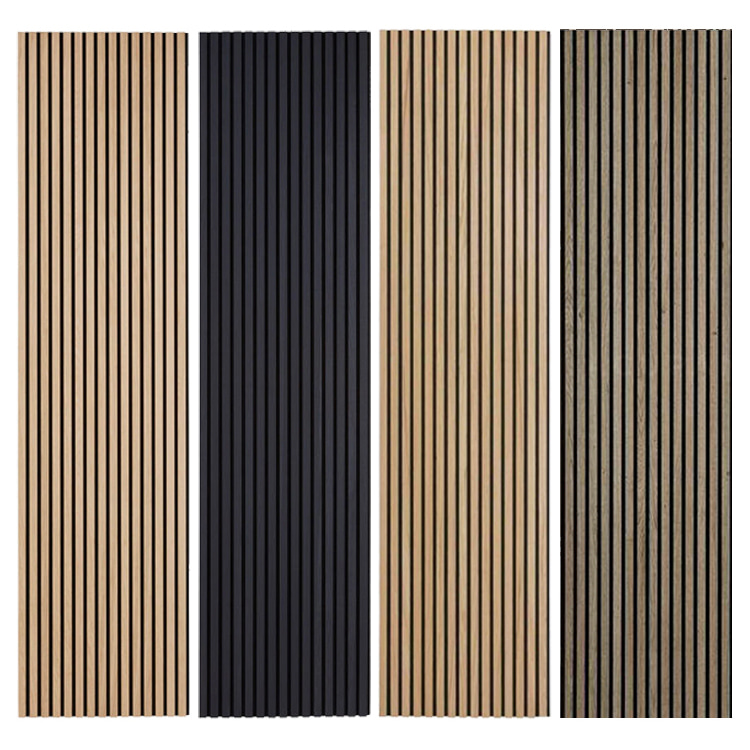 Decoración de Pared WPC Akupanel Diseño 3D, Paneles Acústicos de Poliéster para Interior, Aislamiento de Sonido de Madera, Paneles Acústicos de Rejilla de Aislamiento de Sonido