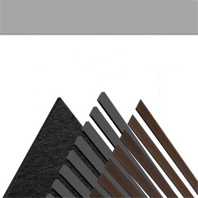 Decoración de Pared WPC Akupanel Diseño 3D, Paneles Acústicos de Poliéster para Interior, Aislamiento de Sonido de Madera, Paneles Acústicos de Rejilla de Aislamiento de Sonido