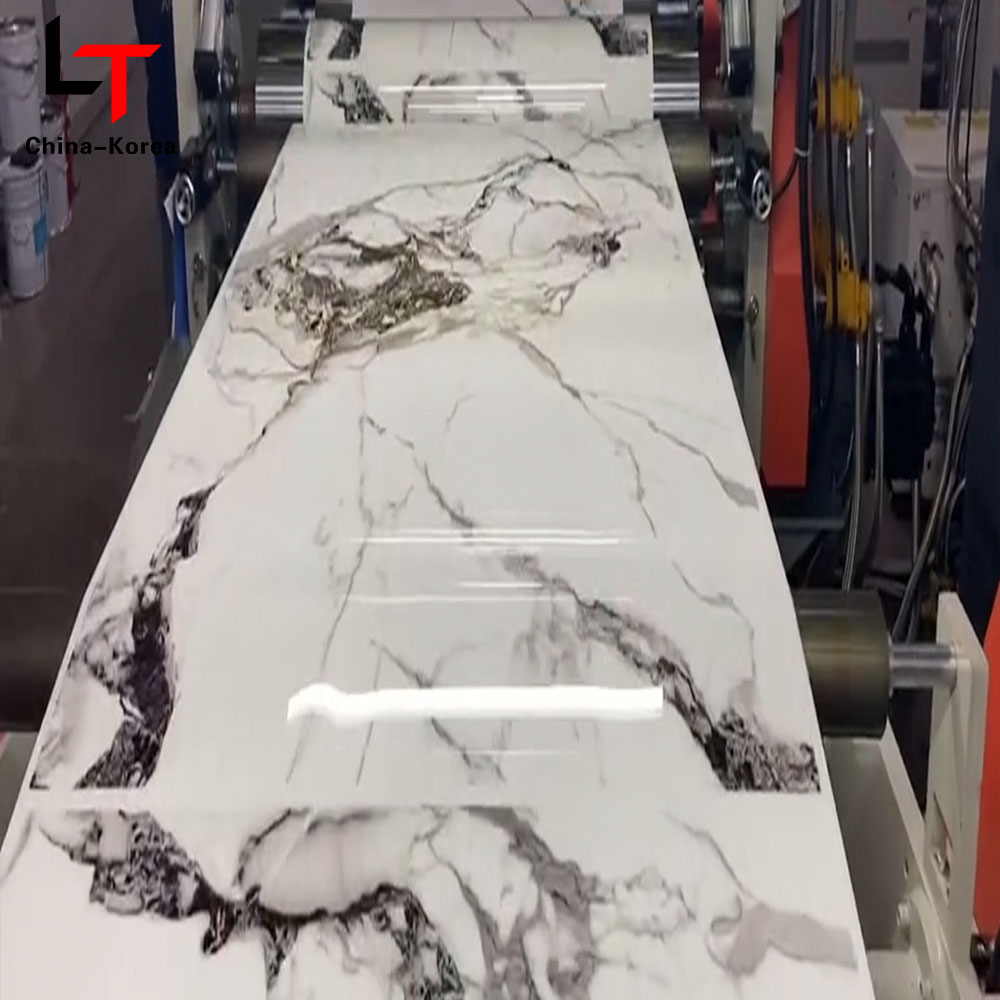 Película Decorativa de PVC con Mármol Dorado Metálico para Transferencia de Calor, Rollos de Estampado en Caliente para Prensa al Vacío, Fabricante de Laminación Dorada