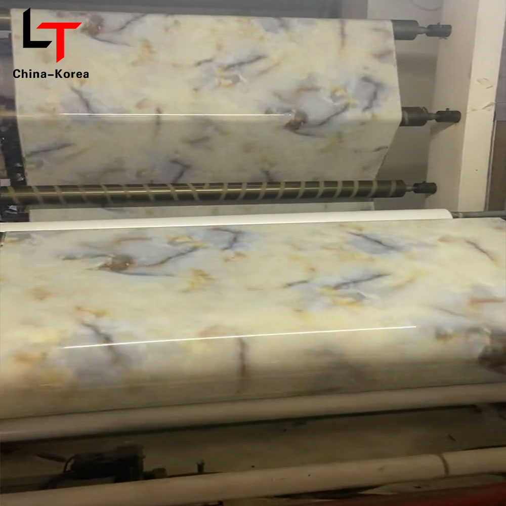 Película Decorativa de PVC con Mármol Dorado Metálico para Transferencia de Calor, Rollos de Estampado en Caliente para Prensa al Vacío, Fabricante de Laminación Dorada