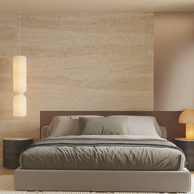 Baldosa de Revestimiento de Pared Interior, Suave y Flexible, Resistente al Fuego, Piedra Artificial Travertino para Revestimiento de Pared Interior