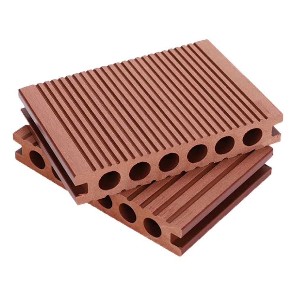 Decking Exterior WPC Interlock, Revestimiento 3D Embossing, Panel de Decking Compuesto con Grano de Madera, Suelo Texturizado de Plástico y Madera