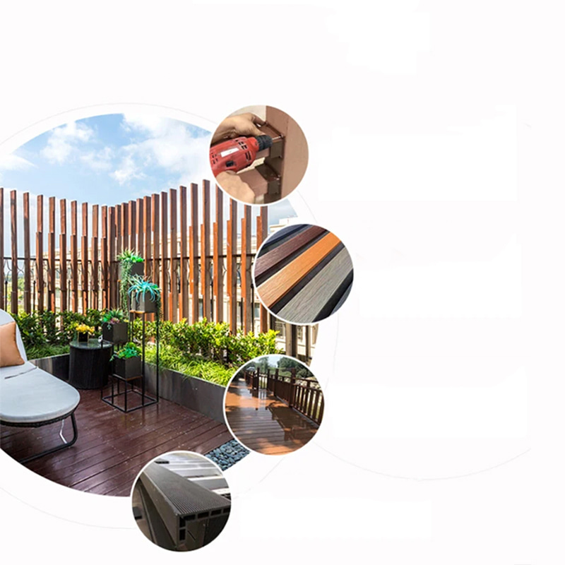 Piso DIY Interlocking para Exterior, Patio WPC, Piso Compuesto Resistente al Agua, Baldosas de Decking con Sistema Interlock