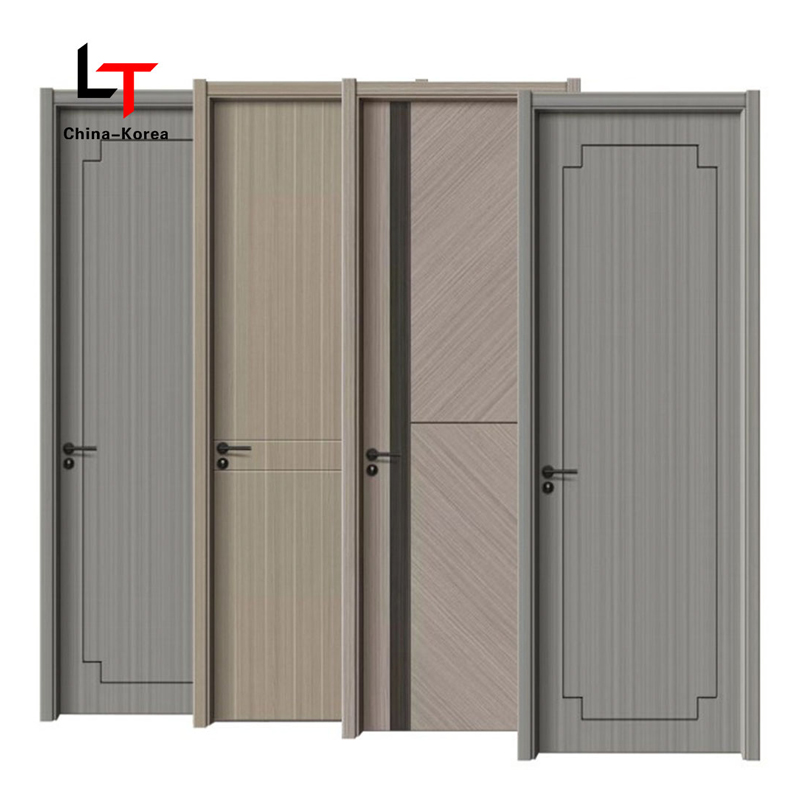 Puerta de WPC, impermeable, insonorizada, para dormitorio de Hospital, habitación Interior, Interior compuesto de plástico y madera de PVC con marco de puerta