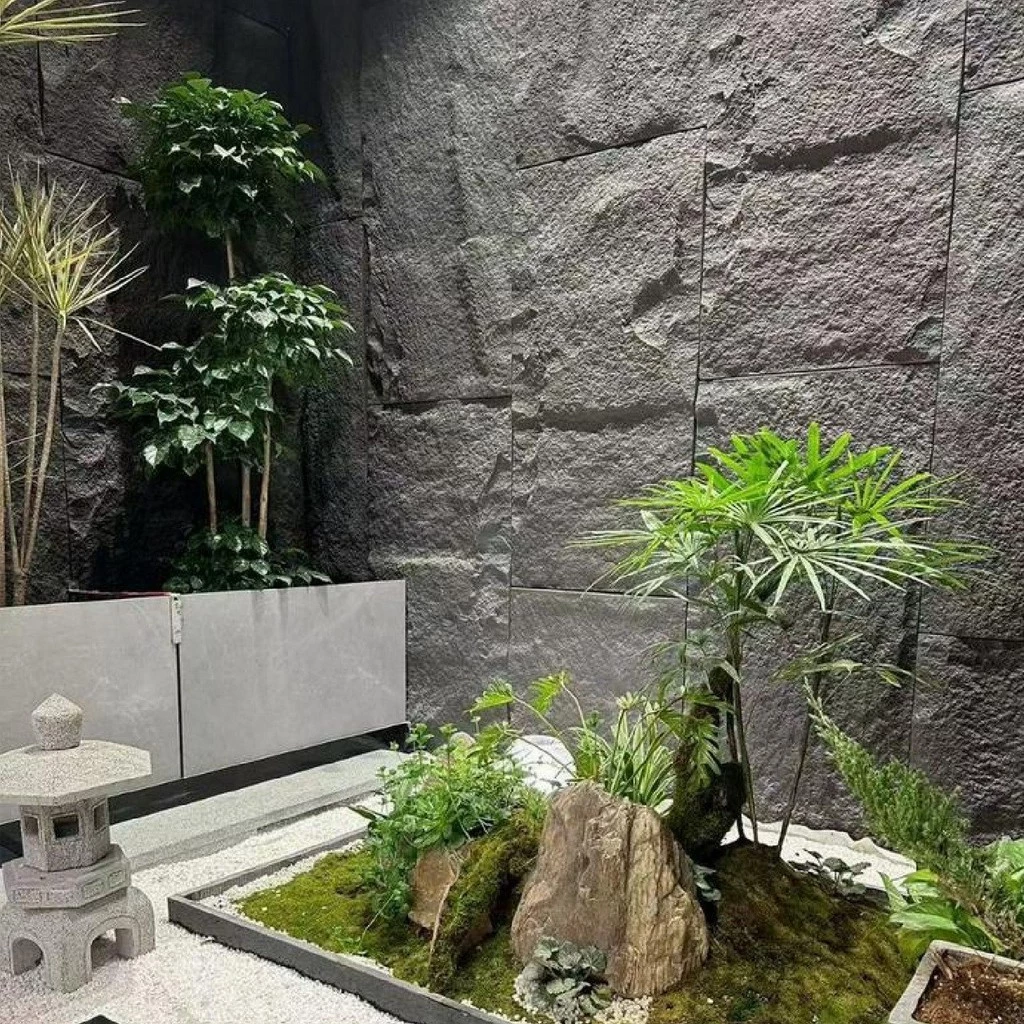 Instalar piedra de PU es como instalar paneles de madera: un decorador puede aprenderlo en medio día